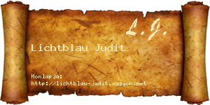 Lichtblau Judit névjegykártya